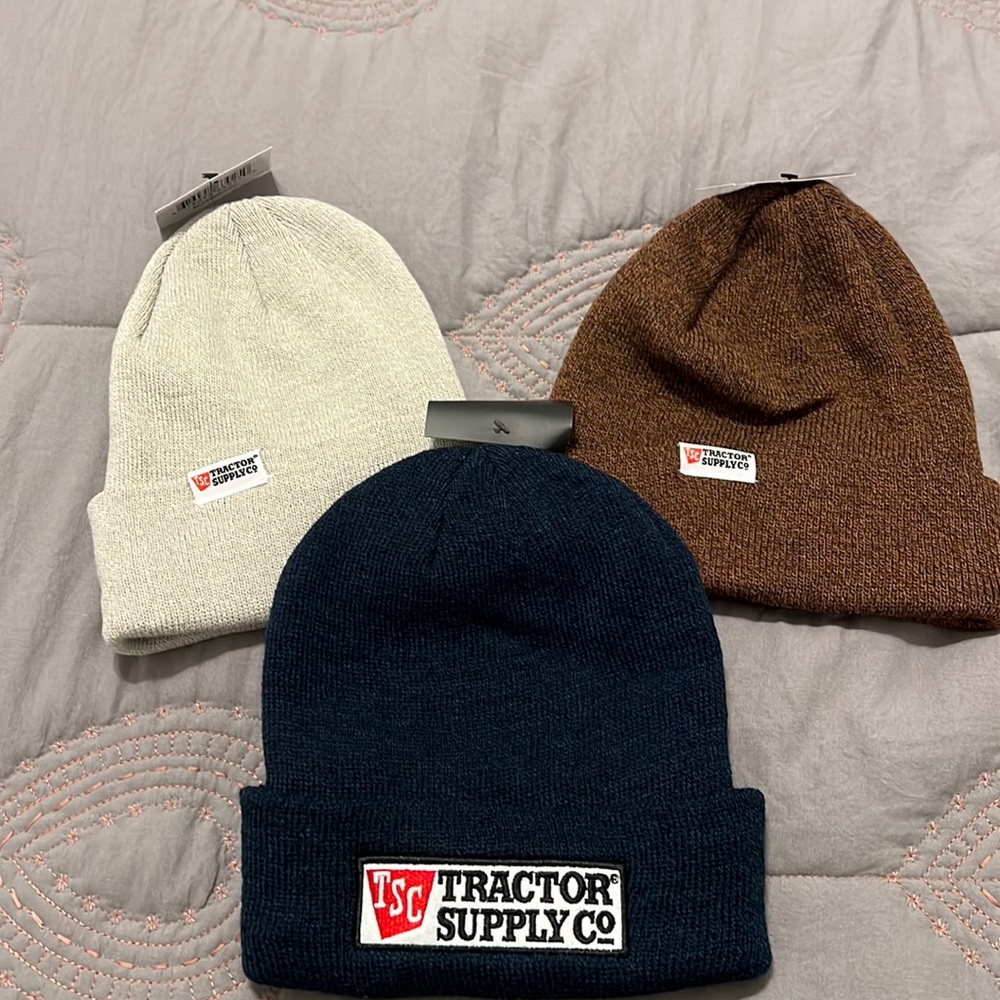 3 NWT Tractor Supply Beanie hats